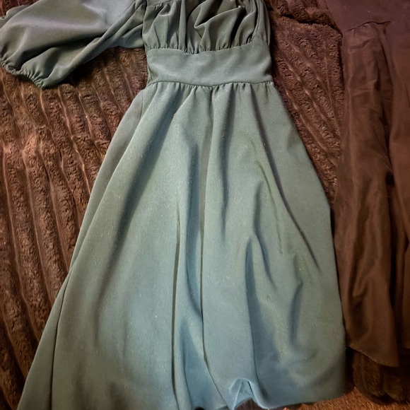 Vixen by Micheline Pitt Teal Midi Dress - Picture 2 of 2